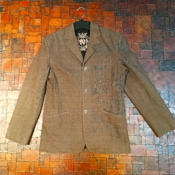 Store Close Mid Of Nov!! Y2K NEVADA PLAID JACKET M FOR MEN - Picture 7 of 8